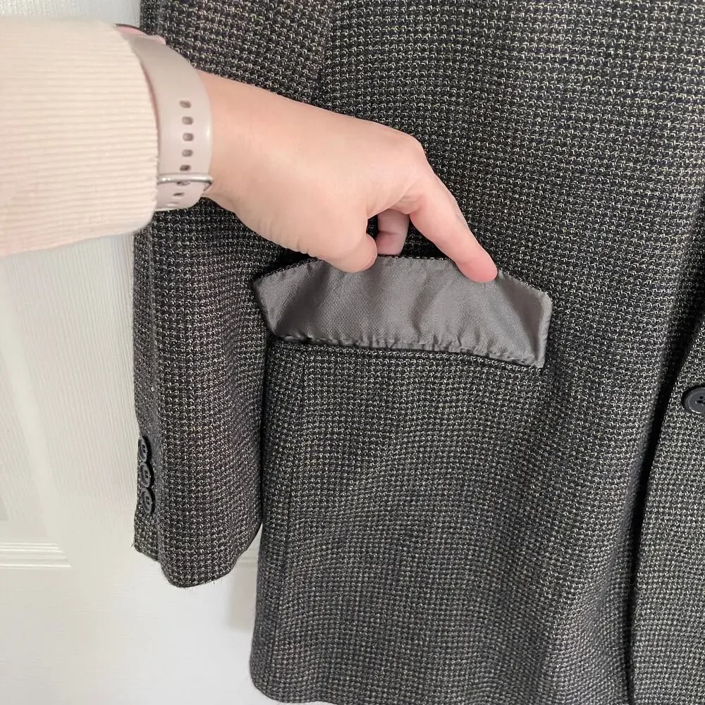 Monsieur by Givenchy Vintage Houndstooth Wool Sports Coat
